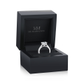 Iris - solitér s moissanitem v brusu princess | My Moissanite