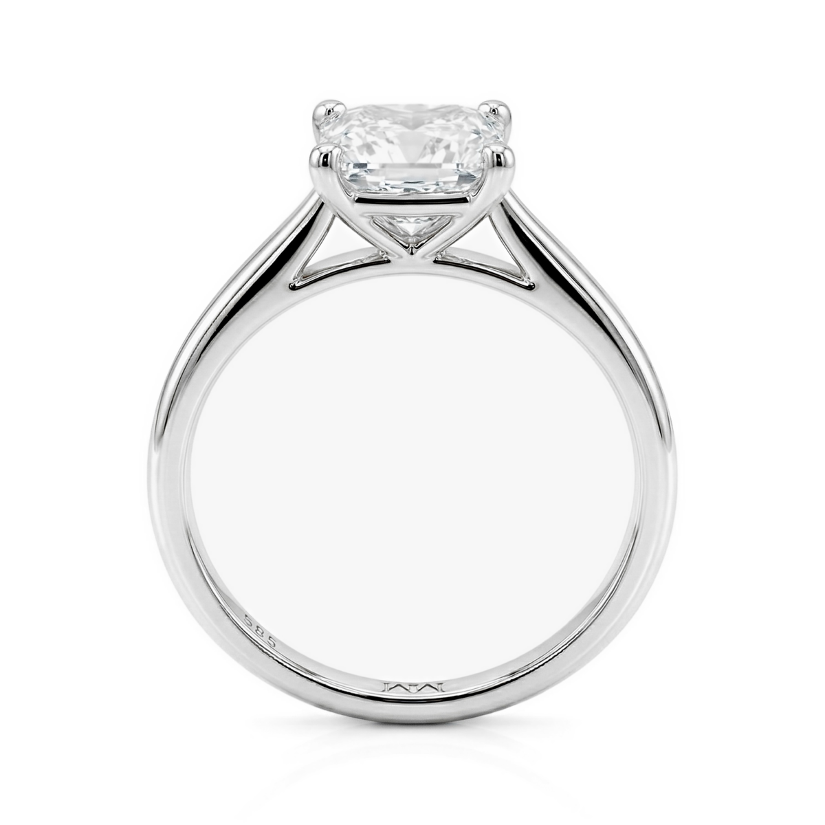Iris - solitér s moissanitem v brusu princess | My Moissanite