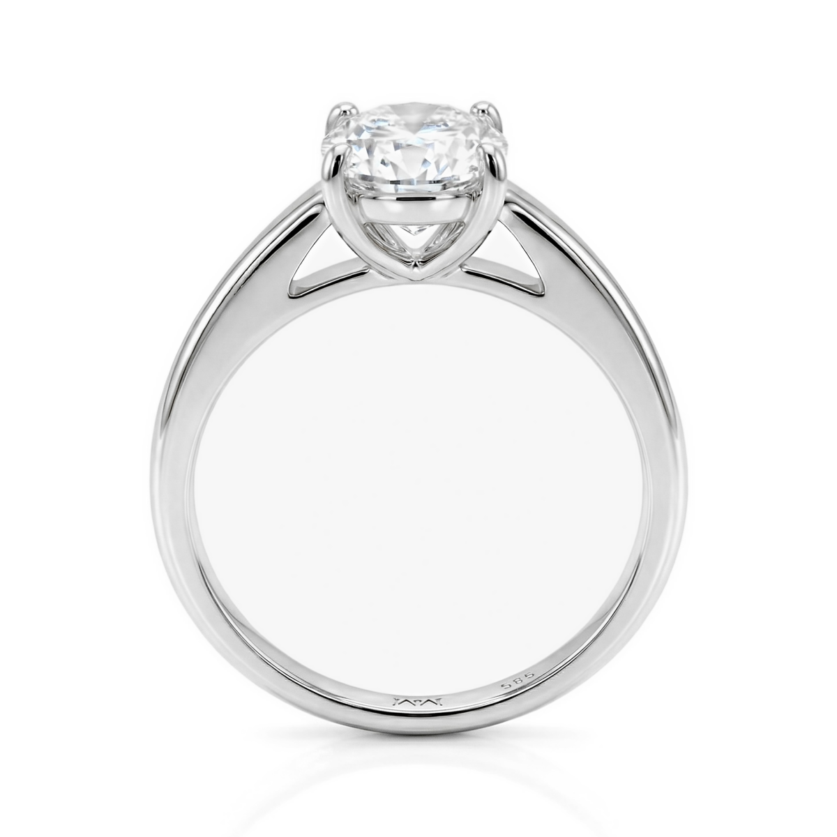 Elara - solitér s moissanitem v polštářkovém brusu | My Moissanite