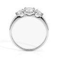 Aventine - prsten se třemi moissanity | My Moissanite