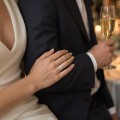 Ondine - prsten s oválným moissanitem a rameny se seskupeními kamenů ve tvaru markýzy