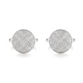 Luxon - manžetové knoflíčky s moissanitem v pavé osazení