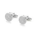 Luxon - manžetové knoflíčky s moissanitem v pavé osazení